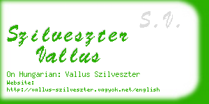 szilveszter vallus business card